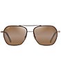 Color:Dark Brown - Image 2 - Mano Polarized Aviator Sunglasses