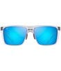 Color:Translucent Grey - Image 2 - Men's Honokalani 58mm Polarized Rectangle Translucent Sunglasses