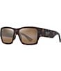 Color:Matte Dark Havana - Image 1 - Men's Ka'olu PolarizedPlus2® 57mm Havana Wrap Sunglasses