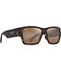 Color:Matte Dark Havana - Image 3 - Men's Ka'olu PolarizedPlus2® 57mm Havana Wrap Sunglasses