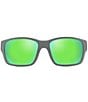 Color:Matte Dark Grey - Image 2 - Men's Mangroves PolarizedPlus2® Wrap 60mm Mirrored Sunglasses