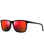 Color:Black Matte - Image 1 - Men's One Way 55mm Rectangular Polarized Sunglasses