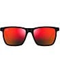 Color:Black Matte - Image 2 - Men's One Way 55mm Rectangular Polarized Sunglasses