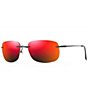Color:Matte Black - Image 1 - Ohai PolarizedPlus2® Rectangle 59mm Sunglasses