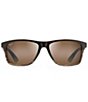 Color:Chocolate Fade - Image 2 - Onshore PolarizedPlus2® Rectangular 58mm Sunglasses