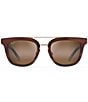 Color:Tortoise with Ivory Interior - Image 2 - Relaxation Mode PolarizedPlus2® Square 49mm Sunglasses