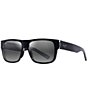 Color:Black Gloss - Image 1 - Unisex Keahi PolarizedPlus2® 56mm Rectangle Sunglasses