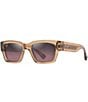 Color:Transparent Light Pink - Image 1 - Unisex Kenui PolarizedPlus2®53mm Rectangle Sunglasses