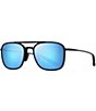 Color:Matte Blue - Image 1 - Unisex Keokea 55mm Aviator Sunglasses