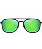 Color:Translucent Grey - Image 2 - Unisex Keokea 55mm Aviator Sunglasses