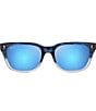 Color:Blue/Grey - Image 2 - Unisex Likeke PolarizedPlus2® Square Gradient 54mm Mirrored Sunglasses