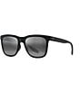 Color:Matte Black - Image 1 - Unisex Pehu 55mm Polarized Square Sunglasses