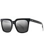 Color:Black/Crystal - Image 1 - Unisex Rooftops PolarizedPlus2® 54mm Square Sunglasses
