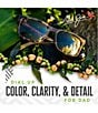Color:Matte Tortoise - Image 3 - Unisex Stone Shack 55mm Polarized Square Tortoise Sunglasses
