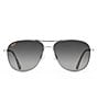Color:Silver - Image 1 - Cliff House PolarizedPlus2® Aviator 59mm Sunglasses
