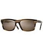 Color:Chestnut - Image 1 - Waipio Valley PolarizedPlus2® Rectangular 56.5mm Sunglasses