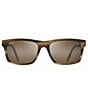 Color:Chestnut - Image 2 - Waipio Valley PolarizedPlus2® Rectangular 56.5mm Sunglasses