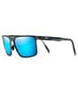 Color:Brushed Dark Gunmetal - Image 1 - Wana PolarizedPlus2® Rectangular 61mm Sunglasses