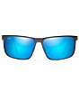Color:Brushed Dark Gunmetal - Image 2 - Wana PolarizedPlus2® Rectangular 61mm Sunglasses