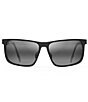 Color:Matte Black - Image 2 - Wana PolarizedPlus2® Rectangular 61mm Sunglasses
