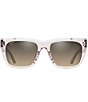 Color:Transparent Pink - Image 2 - Women's Aloha Lane PolarizedPlus2® Rectangle 56mm Sunglasses