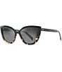 Color:Black/Tortoise - Image 1 - Women's Blossom PolarizedPlus2® Cat Eye 54mm Sunglasses