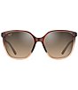 Color:Rootbeer Fade - Image 2 - Women's Good Fun PolarizedPlus2® 57mm Fade Butterfly Sunglasses