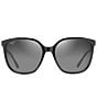 Color:Black/Tortoise - Image 2 - Women's Good Fun PolarizedPlus2® 57mm Tortoise Butterfly Sunglasses