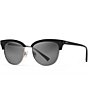 Color:Black - Image 1 - Women's Lokelani 44mm Cat Eye Sunglasses