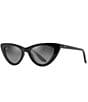 Color:Black Gloss - Image 1 - Women's Lychee 52mm Cat Eye Polarized Sunglasses