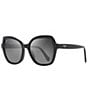 Color:Black Gloss - Image 1 - Women's Mamane 55mm Butterfly Polarized Sunglasses