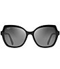 Color:Black Gloss - Image 2 - Women's Mamane 55mm Butterfly Polarized Sunglasses