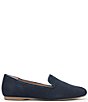 Color:Navy Textured Snake - Image 2 - Brea Textured Snake Suede Smoking Slip-Ons