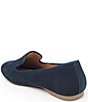 Color:Navy Textured Snake - Image 3 - Brea Textured Snake Suede Smoking Slip-Ons