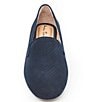 Color:Navy Textured Snake - Image 4 - Brea Textured Snake Suede Smoking Slip-Ons