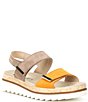 Color:Mango - Image 1 - Dominica Leather Wedge Platform Sandals