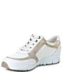Color:White - Image 4 - Ylona Side Zip Oxford Sneakers