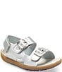 Color:Silver - Image 1 - Girls' Bare Steps Metallic Leather Sandals (Infant)