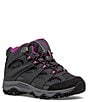 Color:Granite/Berry - Image 1 - Girls' Moab 3 Leather Hiking Boots (Toddler)