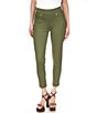 Color:Jade - Image 1 - MICHAEL Michael Kors Ponte Skinny Leg Zip Pocket Pull-On Pants