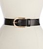 Color:Black Gold - Image 1 - 1.5 Vegan Leather Belt