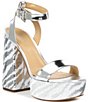 Color:Optic/Silver - Image 1 - Ashton Sequin Zebra Print Platform Sandals