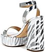 Color:Optic/Silver - Image 3 - Ashton Sequin Zebra Print Platform Sandals