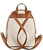 Color:Vanilla/Acorn - Image 2 - Brooklyn Medium Signature Logo Semi Lux Backpack
