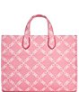 Color:Camila Rose - Image 2 - Camilla Rose Gigi Large Logo Chain Jacquard Grab Tote Bag