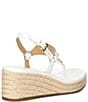 Color:Optic White - Image 2 - Casey Leather Wedge Espadrille Sandals