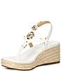 Color:Optic White - Image 4 - Casey Leather Wedge Espadrille Sandals