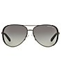 Color:Grey Gradient - Image 2 - Women's Chelsea Metal UVA/UVB Protection Aviator Sunglasses