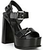 Color:Black - Image 1 - Colby Leather Platform Sandals