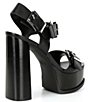 Color:Black - Image 2 - Colby Leather Platform Sandals